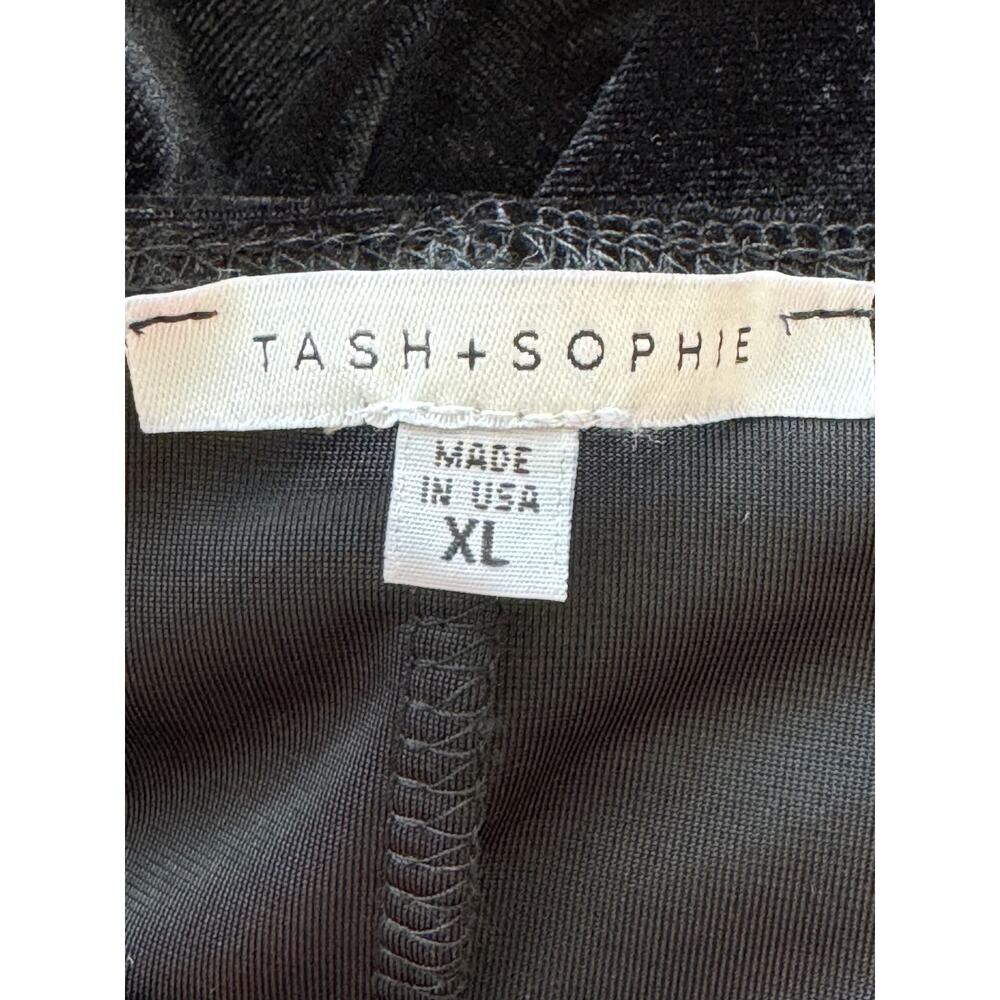 New ~ TASH + SOPHIE ~ Faux Wrap Velvet Mini Dress Size XL - Picture 5 of 6